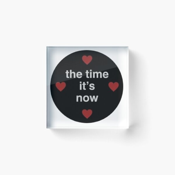Item preview, The Time It's Now Red Hearts Typography Design designed and sold by MaRCAStro.
