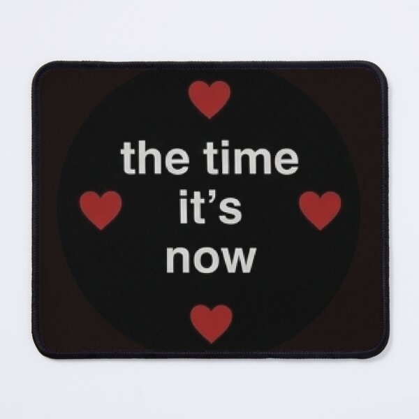 Item preview, The Time It's Now Red Hearts Typography Design designed and sold by MaRCAStro.