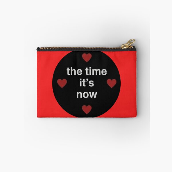 Item preview, The Time It's Now Red Hearts Typography Design designed and sold by MaRCAStro.