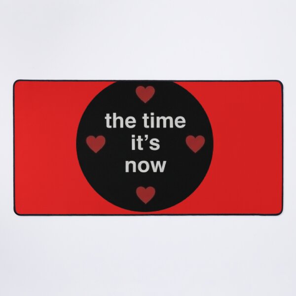 Item preview, The Time It's Now Red Hearts Typography Design designed and sold by MaRCAStro.