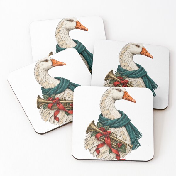 Item preview, Elegant Goose Announcing Christmas with a Trumpet designed and sold by TaruHonu.