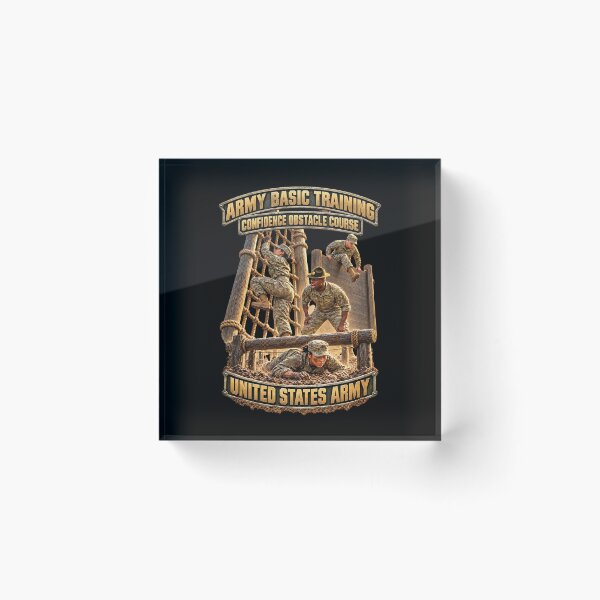 Item preview, Army - Army Basic Training - Confidence Obstacle Course - Version 2 - 3D - Enhanced designed and sold by Military Insignia Products.
