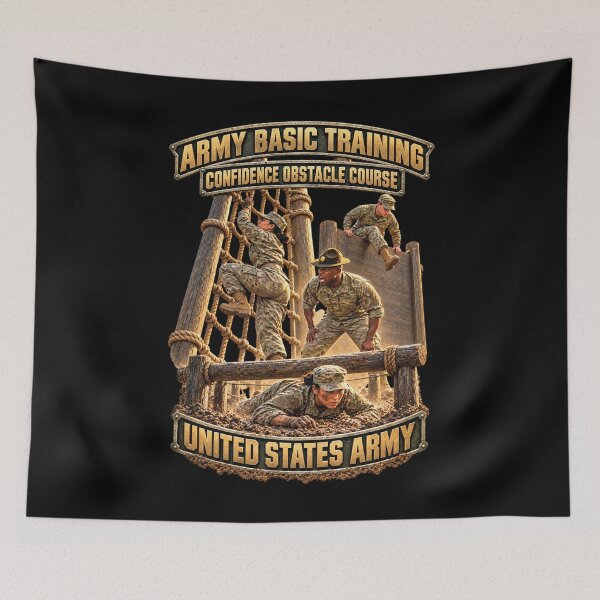 Item preview, Army - Army Basic Training - Confidence Obstacle Course - Version 2 - 3D - Enhanced designed and sold by Military Insignia Products.