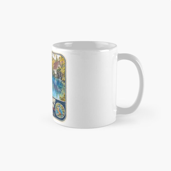 Item preview, Blautopf Blaubeuren – Vintage Blue Spring Landscape designed and sold by naturalsurvival.