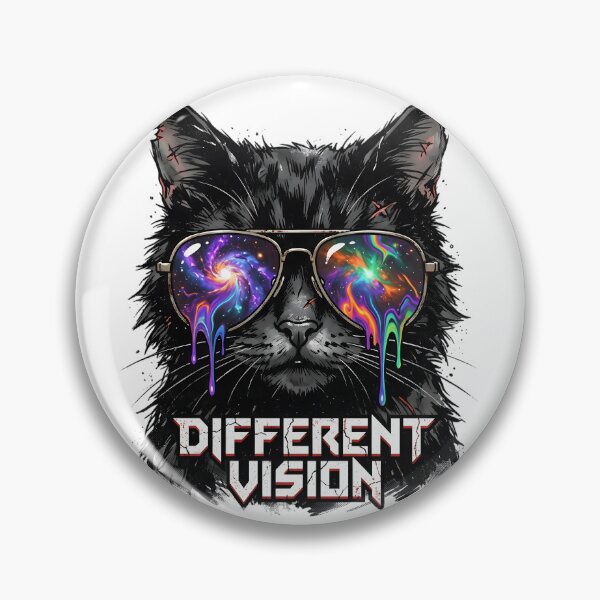 Item preview, Different Vision Cool Rocker Cat Neon Sunglasses designed and sold by VisualVerseLab.