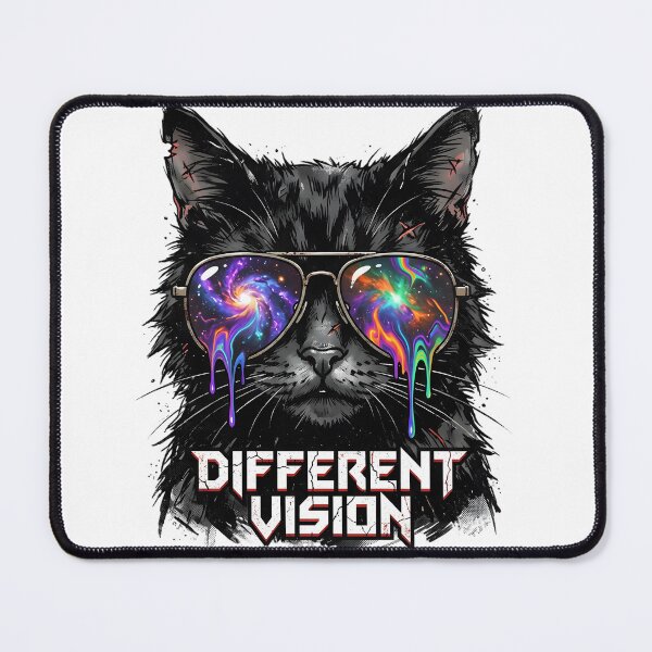 Item preview, Different Vision Cool Rocker Cat Neon Sunglasses designed and sold by VisualVerseLab.