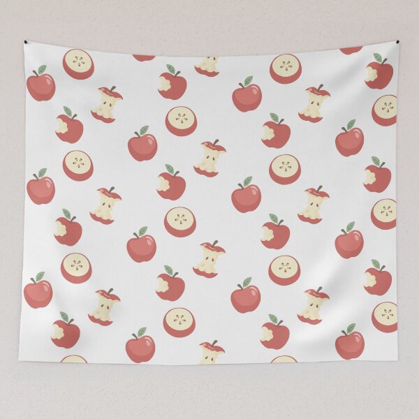 Item preview, Fresh Red Apple Core Slice Illustration  designed and sold by BetweenForms.