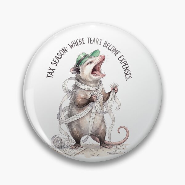 Item preview, Tax Season Screaming Opossum designed and sold by Tiffany Roy.