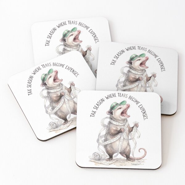 Item preview, Tax Season Screaming Opossum designed and sold by Tiffany Roy.