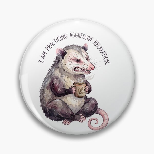 Aperçu de l'œuvre Café Opossum Relaxation Agressive créée et vendue par Tiffany Roy.