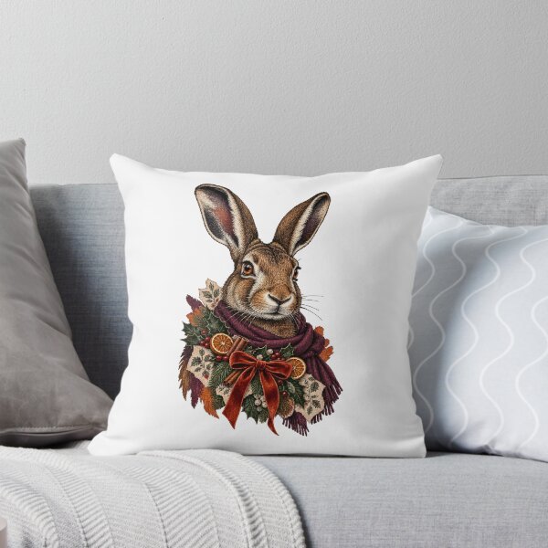 Item preview, Christmas hare wears a wreath of oranges and cinnamon designed and sold by TaruHonu.