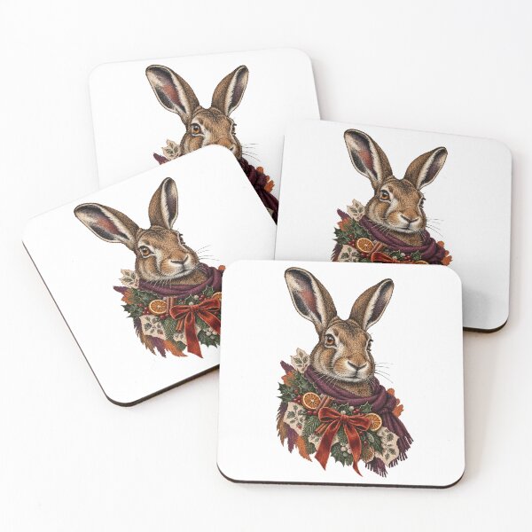 Item preview, Christmas hare wears a wreath of oranges and cinnamon designed and sold by TaruHonu.