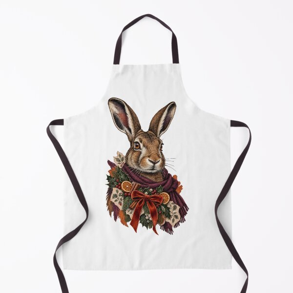 Item preview, Christmas hare wears a wreath of oranges and cinnamon designed and sold by TaruHonu.