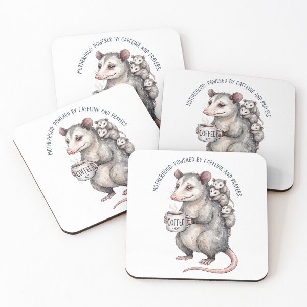 Item preview, Tired Possum Mom Babies designed and sold by Tiffany Roy.