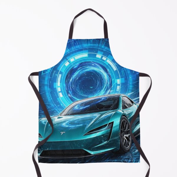 Item preview, Teal Electric Supercar Time Warp - Futuristic Sports Car Portal Art designed and sold by redkat-4.