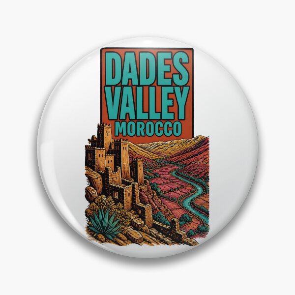 Item preview, Dades Valley Morocco Vintage Travel Tourism designed and sold by TravelersGems.