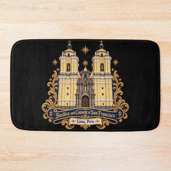 Item preview, San Francisco Basilica Lima Peru Embroidery Crest – Baroque Church Architecture Art designed and sold by Emoji Emblems.