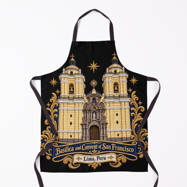 Item preview, San Francisco Basilica Lima Peru Embroidery Crest – Baroque Church Architecture Art designed and sold by Emoji Emblems.