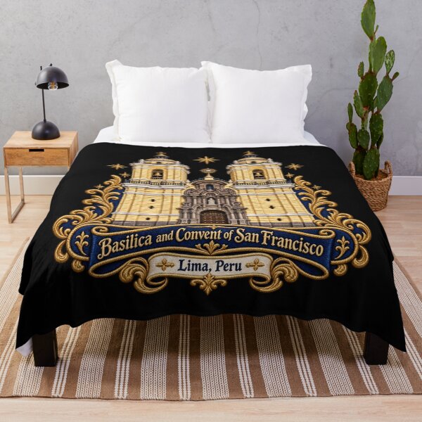 Item preview, San Francisco Basilica Lima Peru Embroidery Crest – Baroque Church Architecture Art designed and sold by Emoji Emblems.