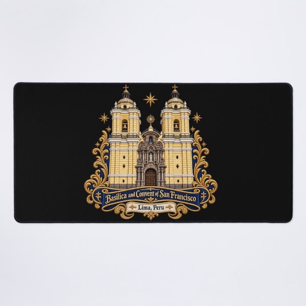 Item preview, San Francisco Basilica Lima Peru Embroidery Crest – Baroque Church Architecture Art designed and sold by Emoji Emblems.