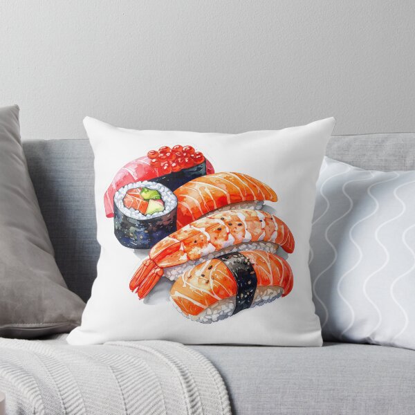 Item preview, Japanese Sushi Watercolor Illustration designed and sold by BetweenForms.