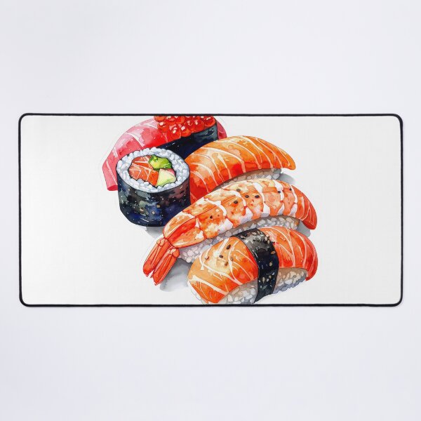 Item preview, Japanese Sushi Watercolor Illustration designed and sold by BetweenForms.