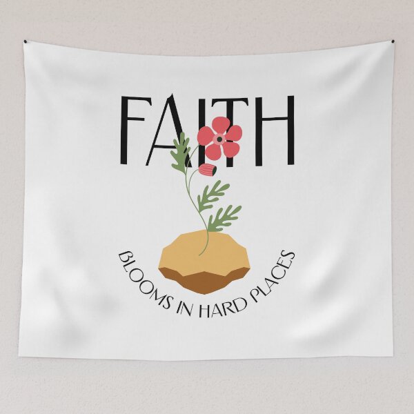 Item preview, Faith Blooms in Hard Places Christian Flower designed and sold by Sachie's Studio.