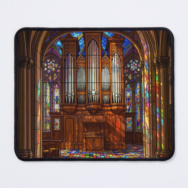 Item preview, Gothic Pipe Organ with Rainbow Stained Glass Light designed and sold by pinkal.