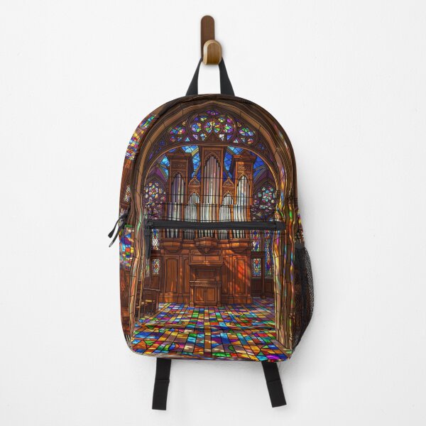 Item preview, Gothic Pipe Organ with Rainbow Stained Glass Light designed and sold by pinkal.