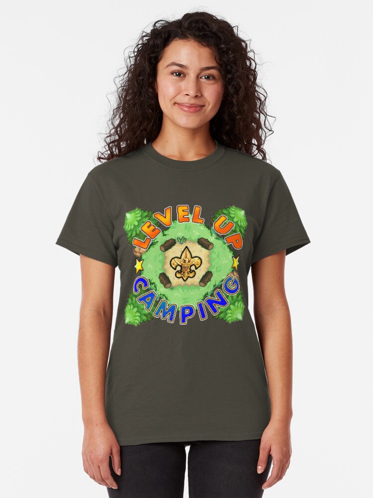 Alternate view of Level Up Camping Classic T-Shirt