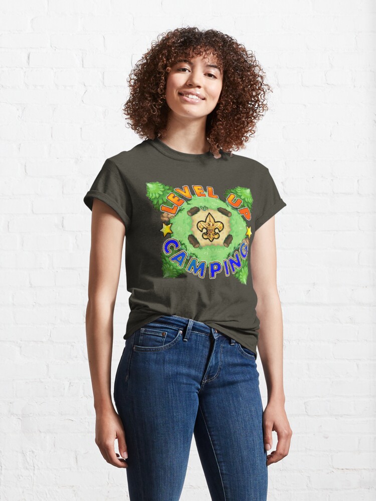 Alternate view of Level Up Camping Classic T-Shirt