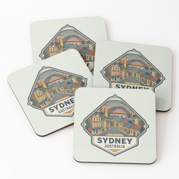 Item preview, Sydney Australia The Rocks Vintage Travel Badge Harbour Bridge Diamond Emblem Design designed and sold by Travel Souvenirs 30.