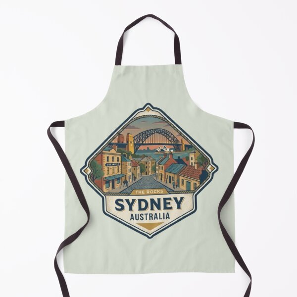 Item preview, Sydney Australia The Rocks Vintage Travel Badge Harbour Bridge Diamond Emblem Design designed and sold by Travel Souvenirs 30.