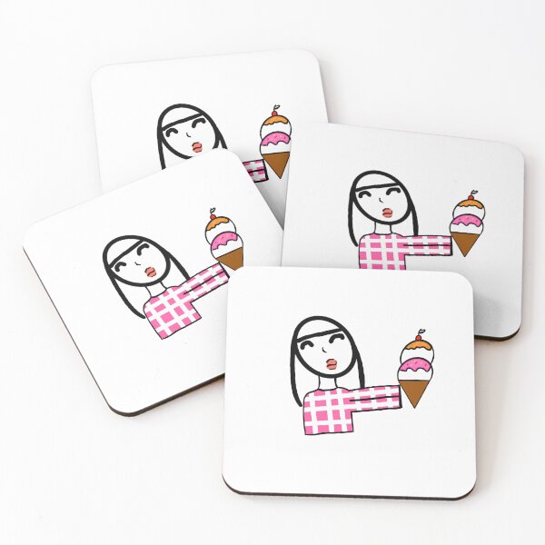 Item preview, Sweet tooth - Sweet Summer Cute Girl With Ice Cream Cone designed and sold by chuckletuckle.