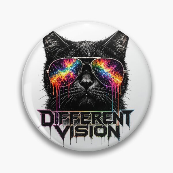 Item preview, Different Vision Cool Rocker Cat Neon Sunglasses designed and sold by VisualVerseLab.