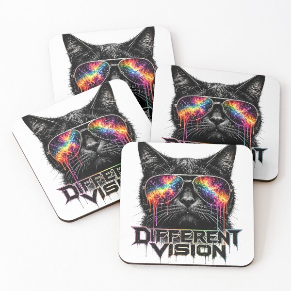Item preview, Different Vision Cool Rocker Cat Neon Sunglasses designed and sold by VisualVerseLab.