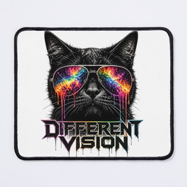 Item preview, Different Vision Cool Rocker Cat Neon Sunglasses designed and sold by VisualVerseLab.