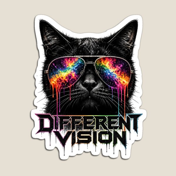 Item preview, Different Vision Cool Rocker Cat Neon Sunglasses designed and sold by VisualVerseLab.