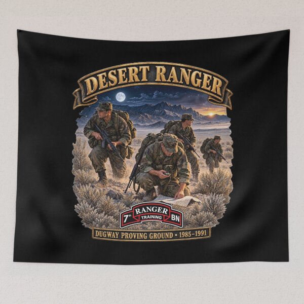Item preview, Desert Ranger - 7th Ranger Battalion - Training - Dugway Proving Ground - 1985-1991 - 3D - Enhanced designed and sold by Military Insignia Products.