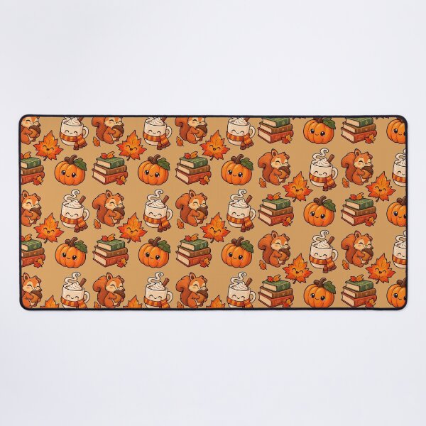 Item preview, Cozy Autumn Squirrel and Pumpkin Pattern designed and sold by NovaToons.