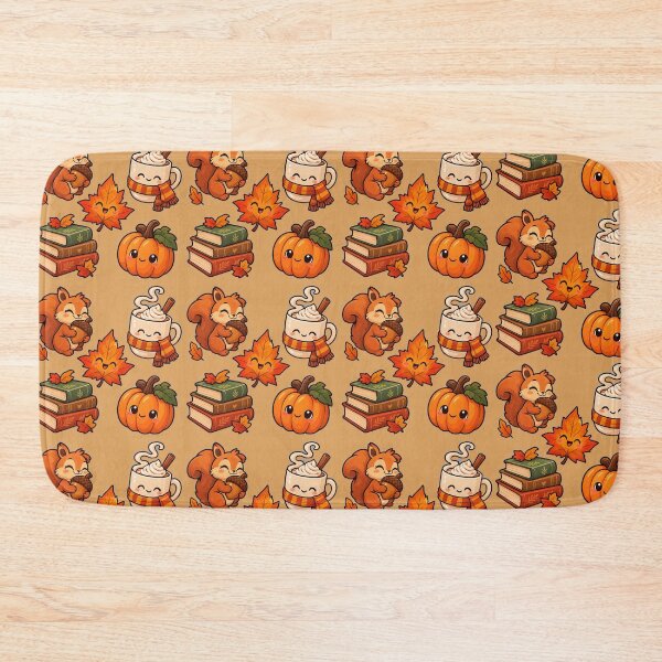 Item preview, Cozy Autumn Squirrel and Pumpkin Pattern designed and sold by NovaToons.