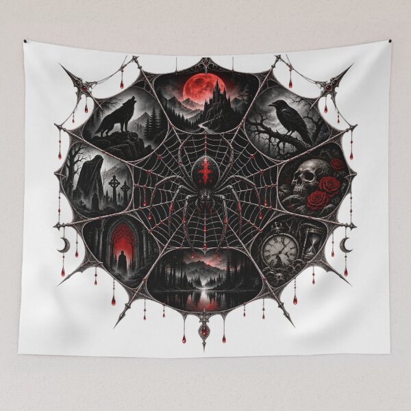 Item preview, Gothic Spiderweb – Dark Macabre Horror Art designed and sold by TOMSZE.