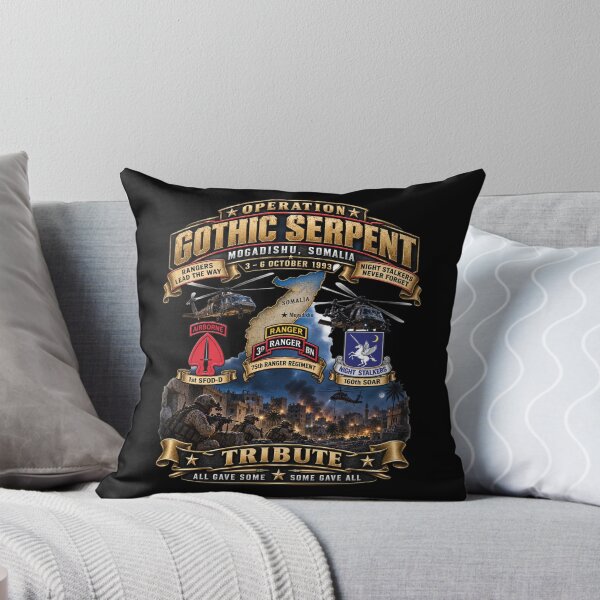 Artikelvorschau, Operation Gothic Serpent – Mogadischu, Somalia – 3.–6. Oktober 1993 – Tribut – 3D – Verbessert entworfen und verkauft von Military Insignia Products.