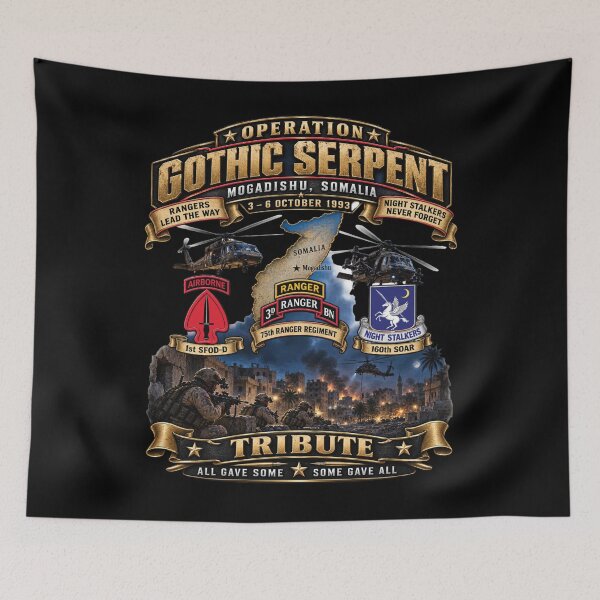 Item preview, Operation Gothic Serpent - Mogadishi, Somalia - 3-6 Oct 1993 Tribute - 3D - Enhanced designed and sold by Military Insignia Products.