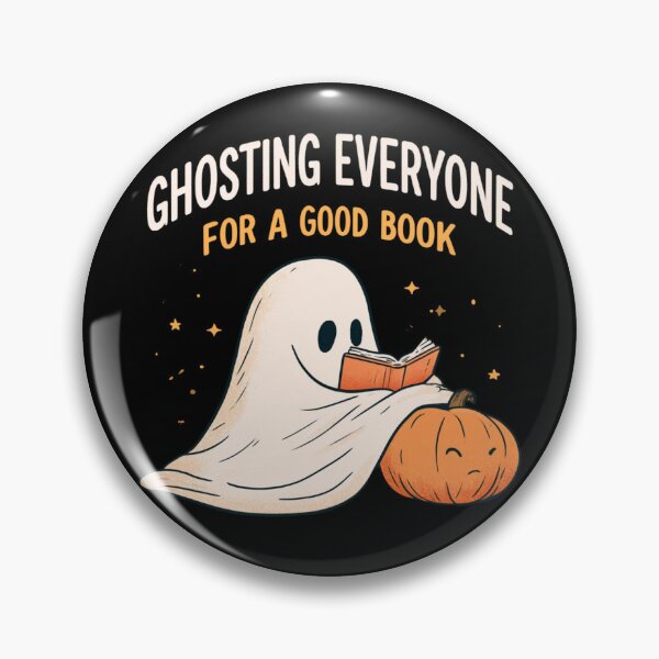 Item preview, Ghosting Everyone for a Good Book – Cute Halloween Ghost Reading designed and sold by AceEye.