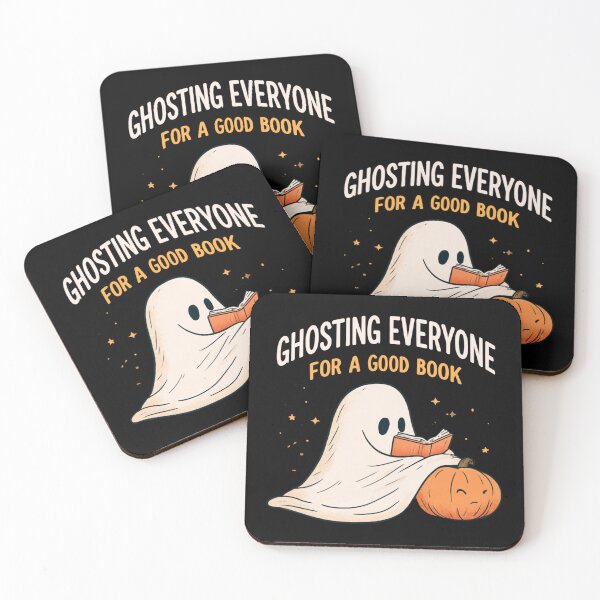 Item preview, Ghosting Everyone for a Good Book – Cute Halloween Ghost Reading designed and sold by AceEye.