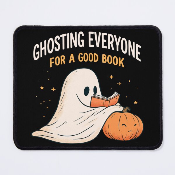 Item preview, Ghosting Everyone for a Good Book – Cute Halloween Ghost Reading designed and sold by AceEye.