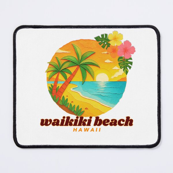 Item preview, Waikiki Beach Hawaii Paper Cut Sunset | Tropical Island Souvenir designed and sold by DonnaRaine.