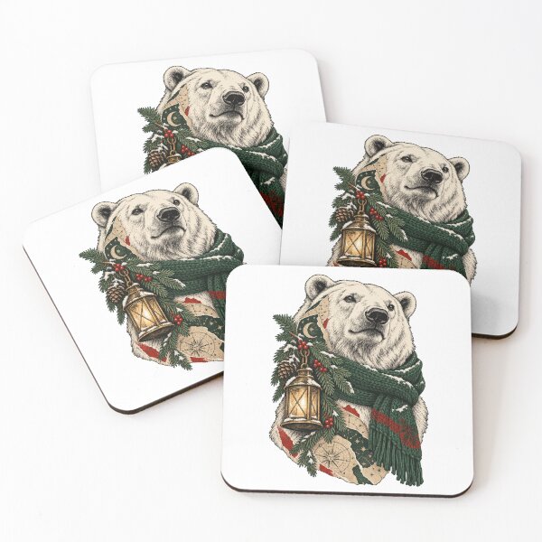 Item preview, Polar bear lights up Christmas with antique lantern designed and sold by TaruHonu.