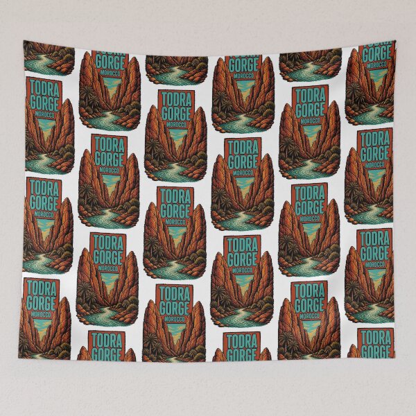 Item preview, Todra Gorge Morocco Vintage Travel Tourism designed and sold by TravelersGems.